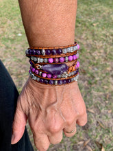 Load image into Gallery viewer, 5-Wrap with AMETHYST Centerpiece