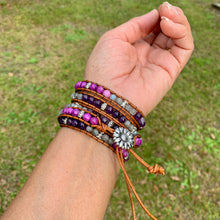 Load image into Gallery viewer, 5-Wrap with AMETHYST Centerpiece