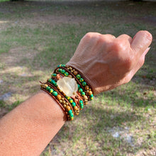 Load image into Gallery viewer, 5-Wrap with LEMON QUARTZ Centerpiece