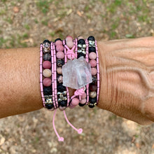 Load image into Gallery viewer, 5-Wrap with CLEAR QUARTZ Centerpiece