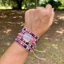 Load image into Gallery viewer, 5-Wrap with CLEAR QUARTZ Centerpiece