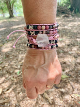 Load image into Gallery viewer, 5-Wrap with CLEAR QUARTZ Centerpiece