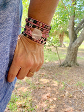 Load image into Gallery viewer, 5-Wrap with CLEAR QUARTZ Centerpiece