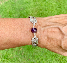 Load image into Gallery viewer, Silverware handles AMETHYST bracelet