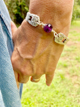 Load image into Gallery viewer, Silverware handles AMETHYST bracelet