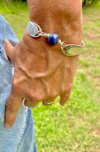 Load image into Gallery viewer, Silverware handles LAPIS LAZULI bracelet