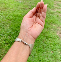 Load image into Gallery viewer, Spoon and handle TEAL-DYED LAVA ROCK bracelet