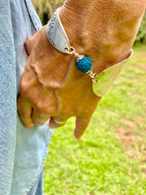 Load image into Gallery viewer, Spoon and handle TEAL-DYED LAVA ROCK bracelet