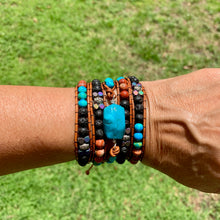 Load image into Gallery viewer, 5-Wrap with TURQUOISE centerpiece