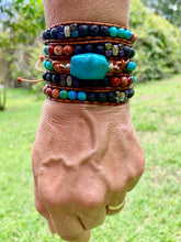 Load image into Gallery viewer, 5-Wrap with TURQUOISE centerpiece