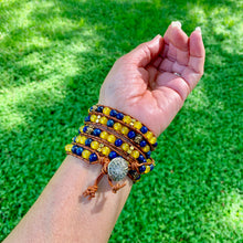 Load image into Gallery viewer, 5-Wrap with LAPIS LAZULI Centerpiece