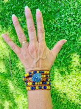 Load image into Gallery viewer, 5-Wrap with LAPIS LAZULI Centerpiece