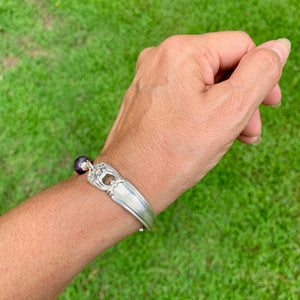 Silverware handles AMETHYST bracelet