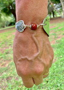 Spoon and handle RED JASPER bracelet
