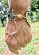Load image into Gallery viewer, Spoon and handle YELLOW SEDIMENT JASPER bracelet

