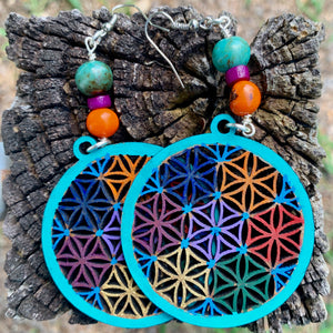 Turquoise Flower of Life